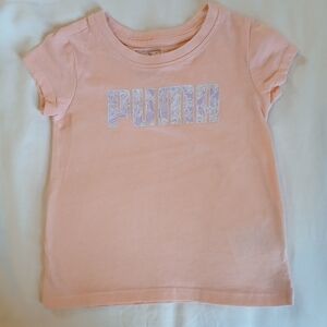 Puma Kids Light Pink Graphic Tee